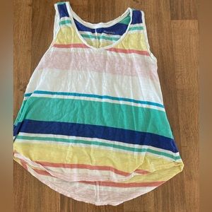 Multi color striped tank top